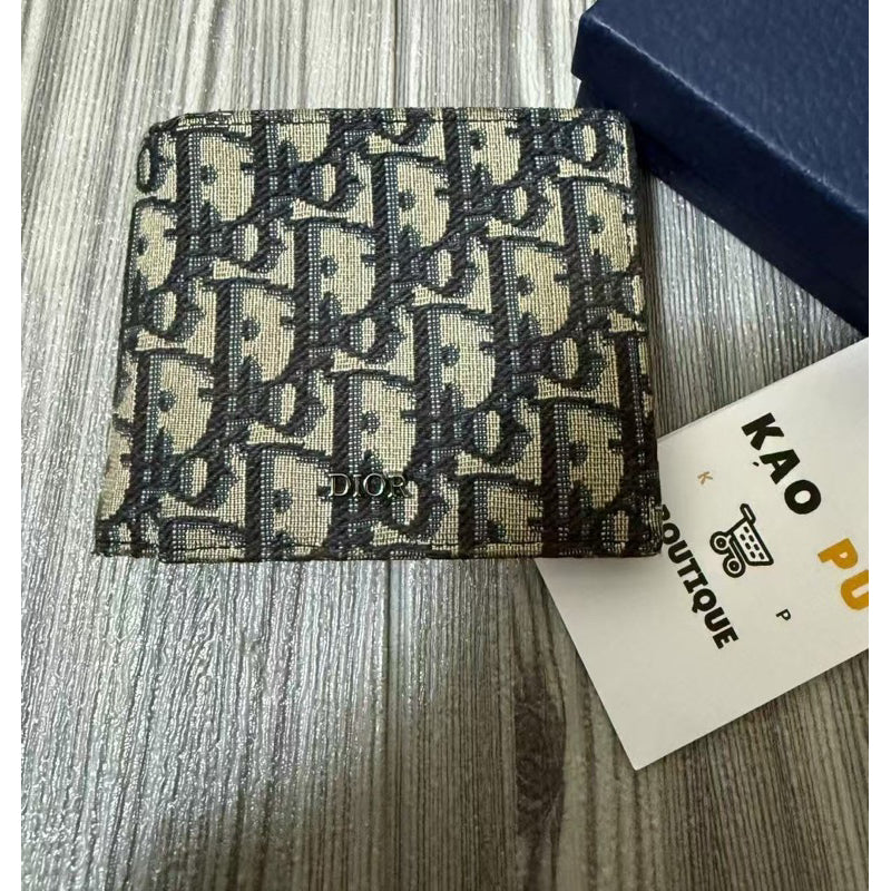 Dior Oblique 滿版零錢包對折皮夾