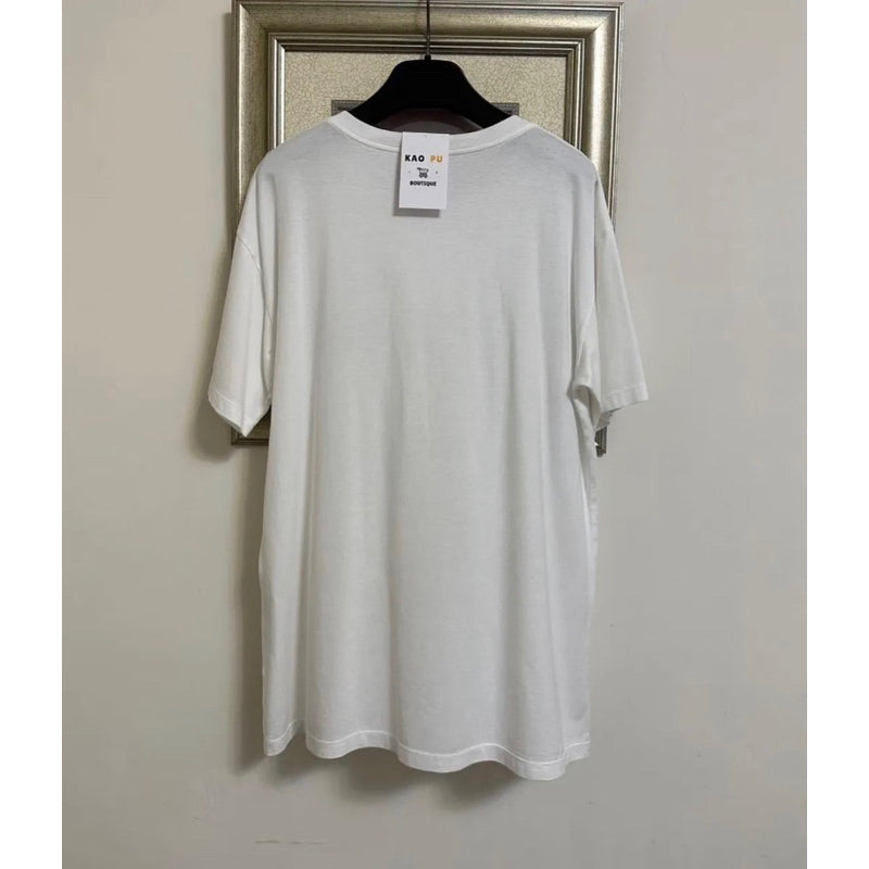 Celine 白胸前Logo Tee