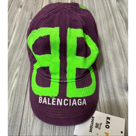 Balenciaga 酒紅反光帽