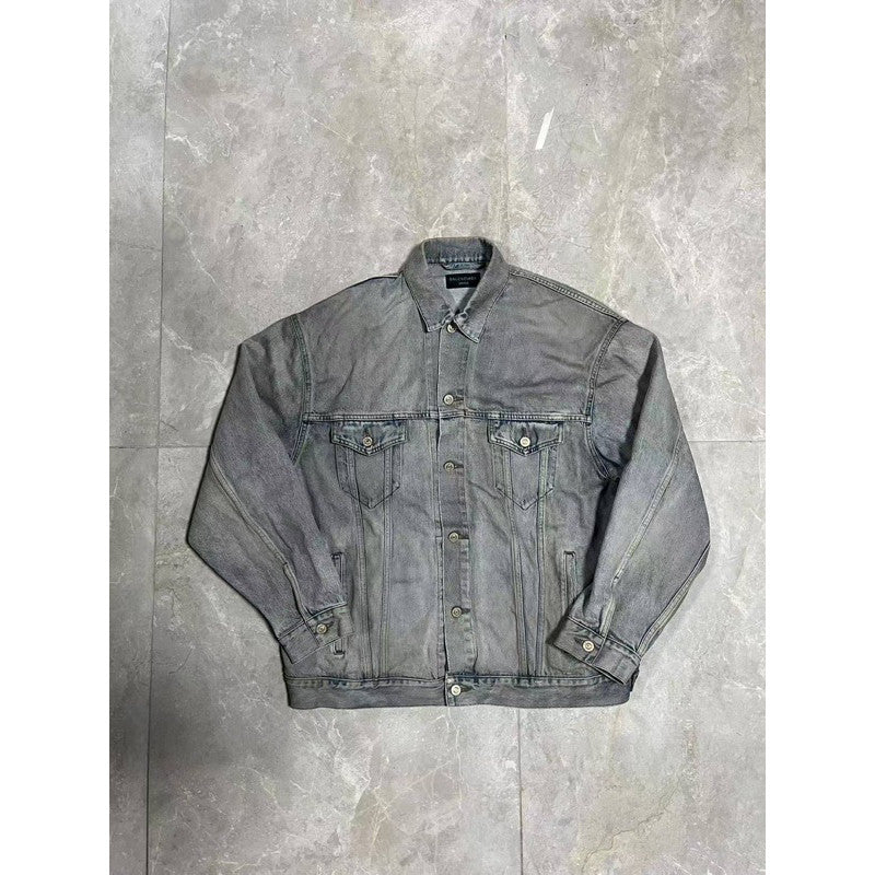 Balenciaga 背後顛倒 Logo 牛仔外套