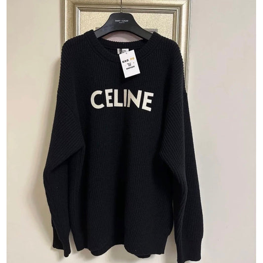 Celine 黑Logo毛衣