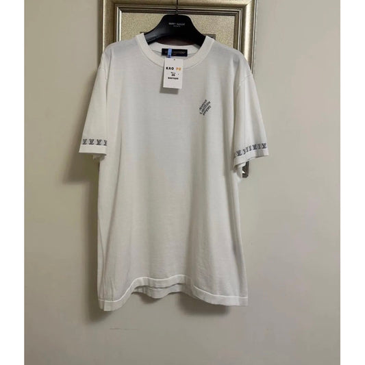 Louis Vuitton 白滾邊Logo Tee