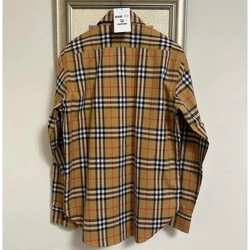Burberry 格紋長袖襯衫