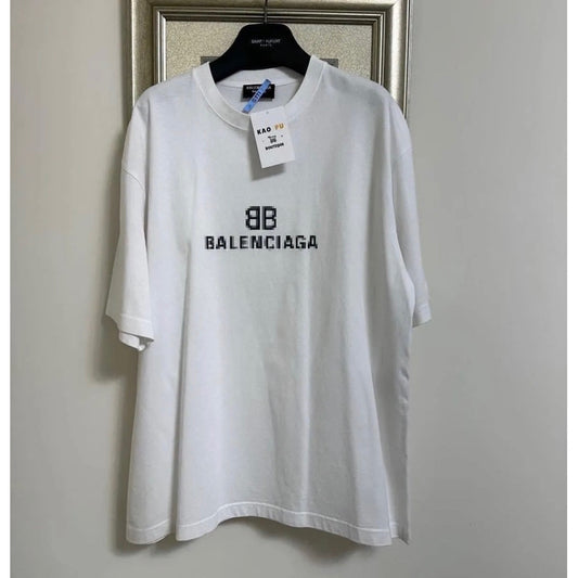 Balenciaga Pixel Logo Tee
