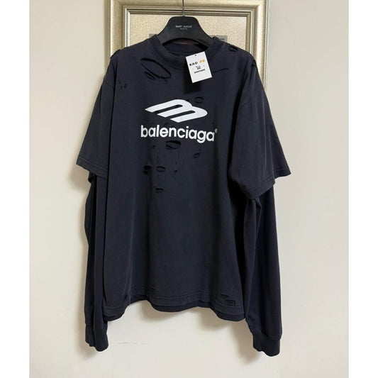Balenciaga 3B Icon大破壞假兩件 Tee