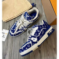 Louis Vuttion Trainer藍色老花植絨
