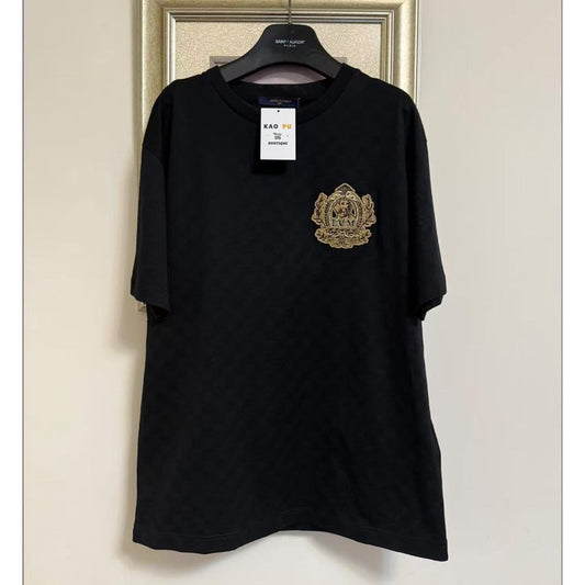 Louis Vuitton Pharrell 刺繡狗狗棋盤格 Tee