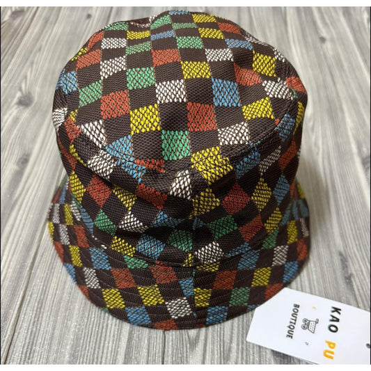 Louis Vuitton Pharrell Ves 彩虹棋盤格漁夫帽