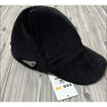 Prada 側邊鐵牌燈芯絨Dad Hat