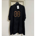 Balenciaga Crypto BB泥染刷破Logo Tee