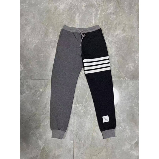 Thom Browne 拼接4Bar棉圈長褲