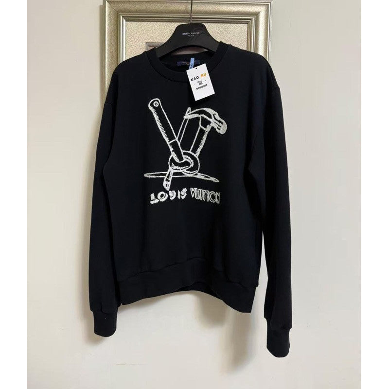Louis Vuitton 黑色Tools刺繡Logo衛衣
