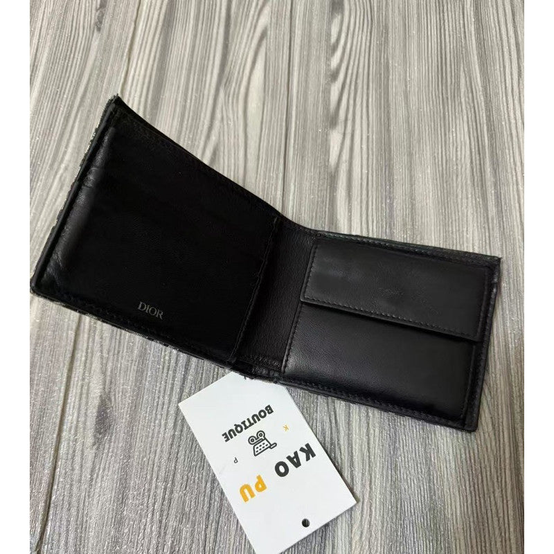 Dior Oblique滿版零錢包對折皮夾