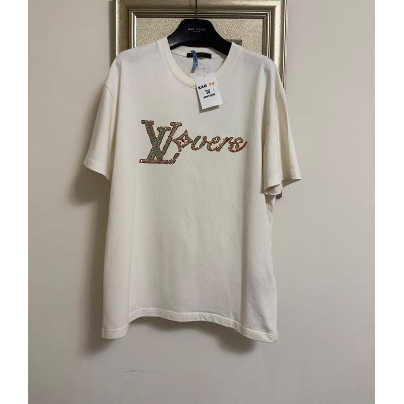Louis Vuitton 白色Lovers Logo Tee