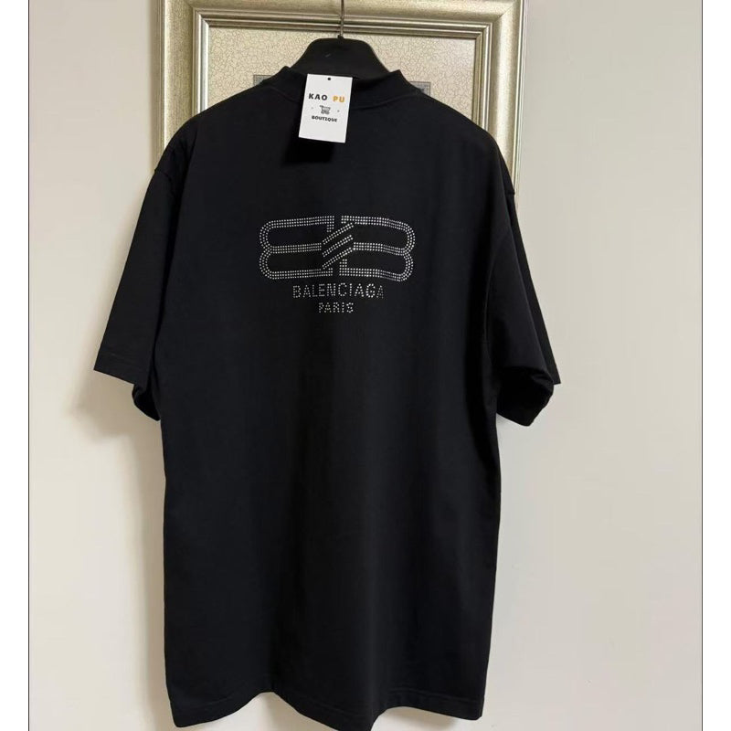 Balenciaga 背後水鑽 BB Logo Tee