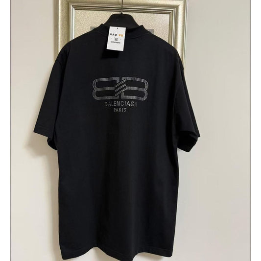 Balenciaga 背後水鑽 BB Logo Tee