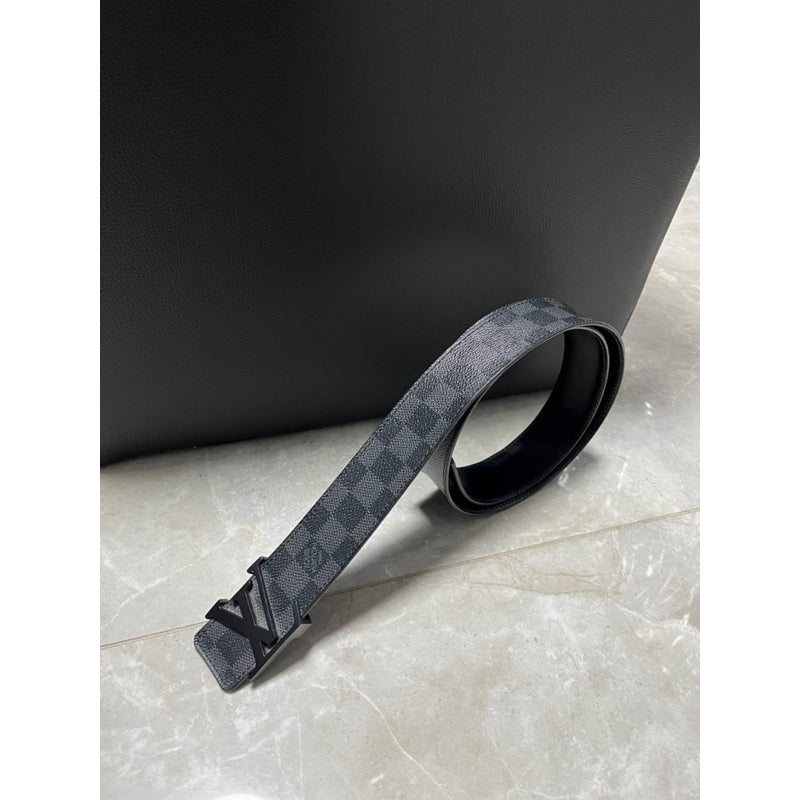 Louis Vuitton 棋盤格 LV Logo 皮帶