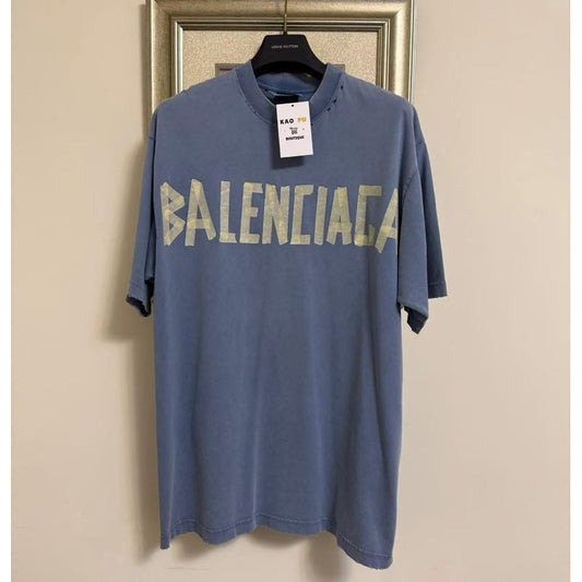 Balenciaga Tape Type Ripped Logo Tee