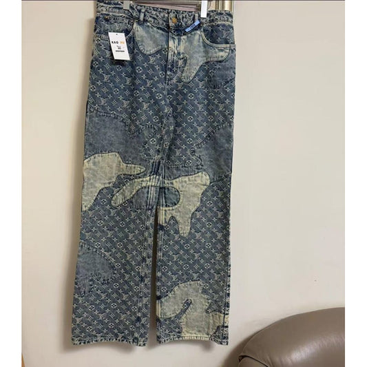 Louis Vuitton Nigo聯名滿版老花牛仔褲