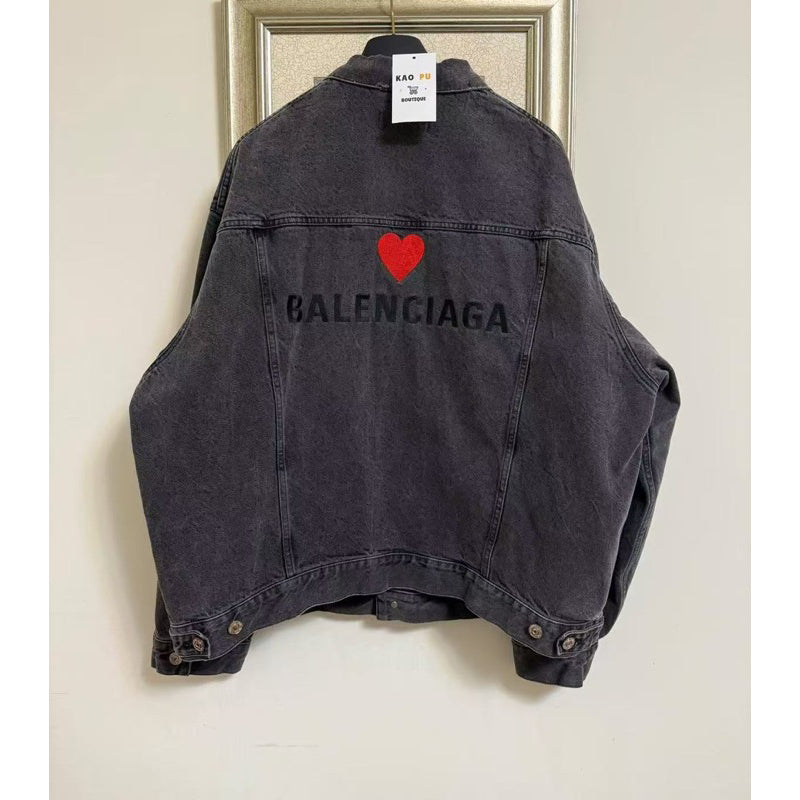 Balenciaga 刺繡情人節限定牛仔外套