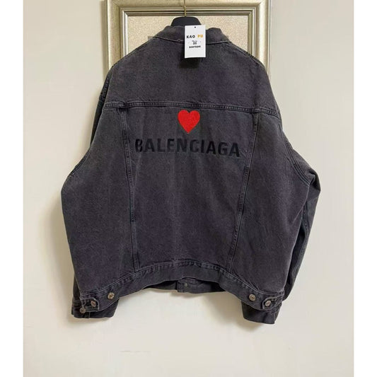 Balenciaga 刺繡情人節限定牛仔外套