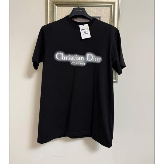Dior 黑色夜光 Conture 方牌Logo Tee