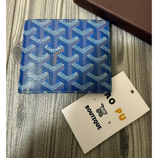Goyard藍色經典對折皮夾