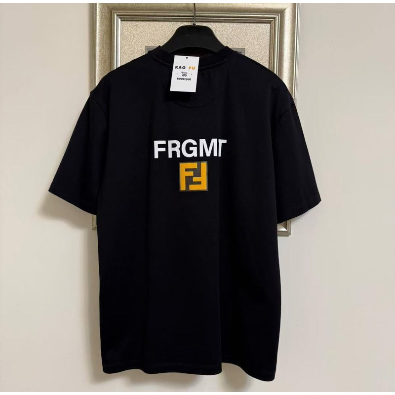 Fendi聯名三方黑色Logo Tee
