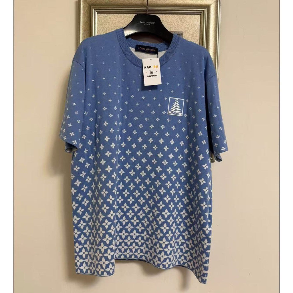 Louis Vuitton SKI滿版老花針織Logo Tee