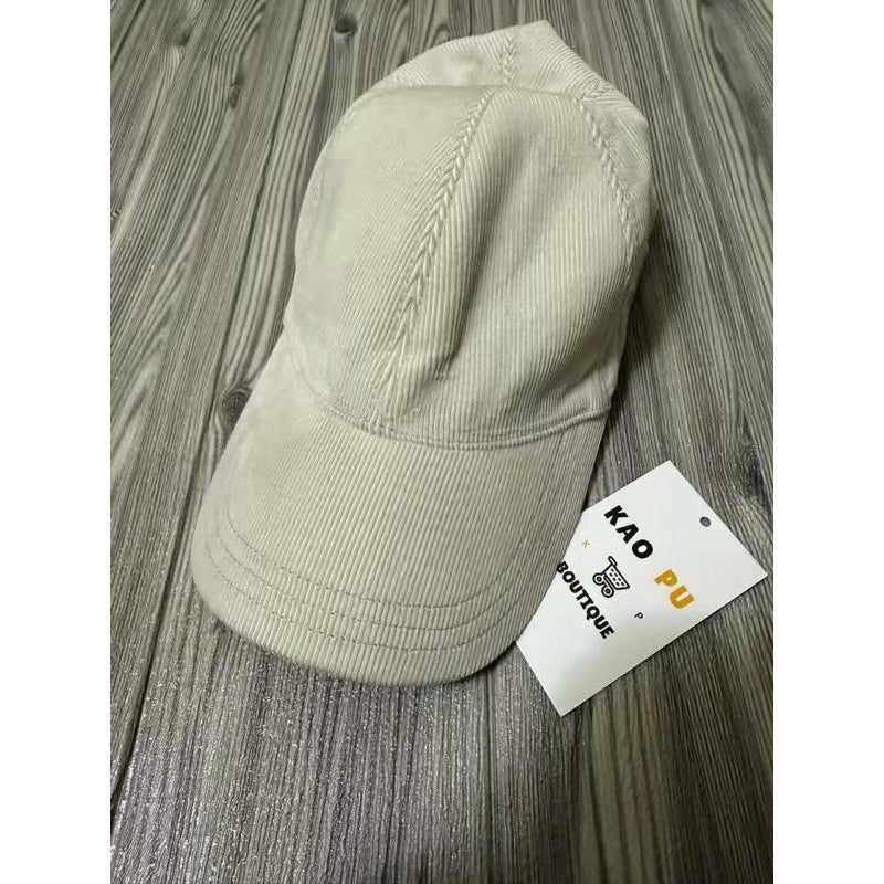 Prada 燈芯絨側邊鐵牌 Logo Dad Hat