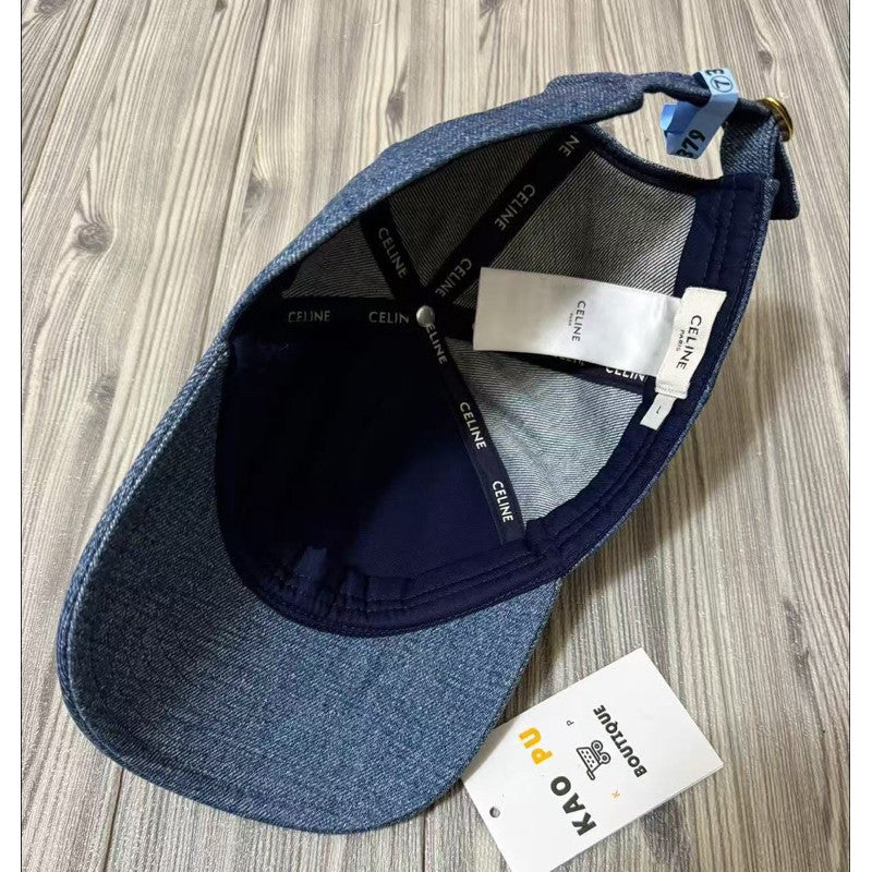 Celine 刺繡Triomphe Logo Dad Hat