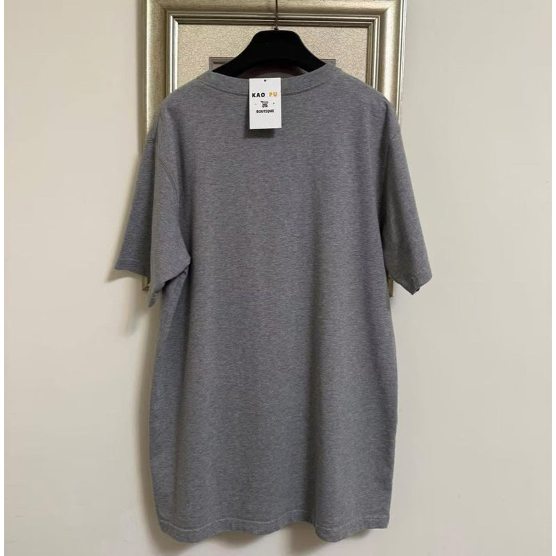 Dior淺灰色刺繡方牌Couture Tee