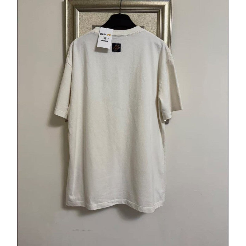 Louis Vuitton 白色Lovers Logo Tee