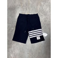 Thom Browne 藏青色4BAR 棉圈短褲