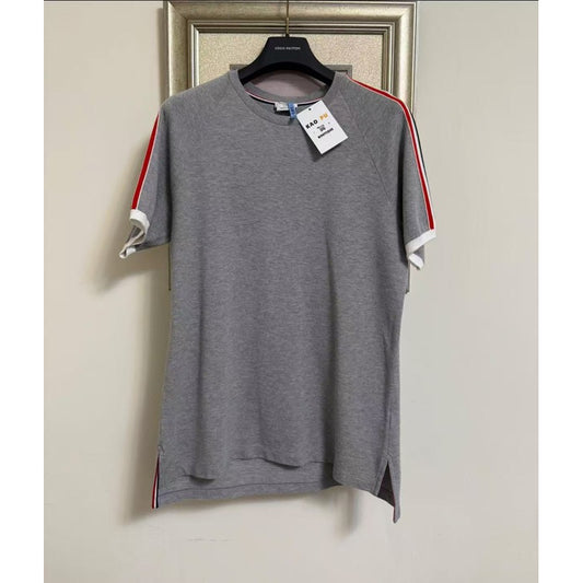 Thom Browne 灰色肩膀織帶Tee
