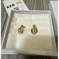 Dior 水鑽CD Logo耳環