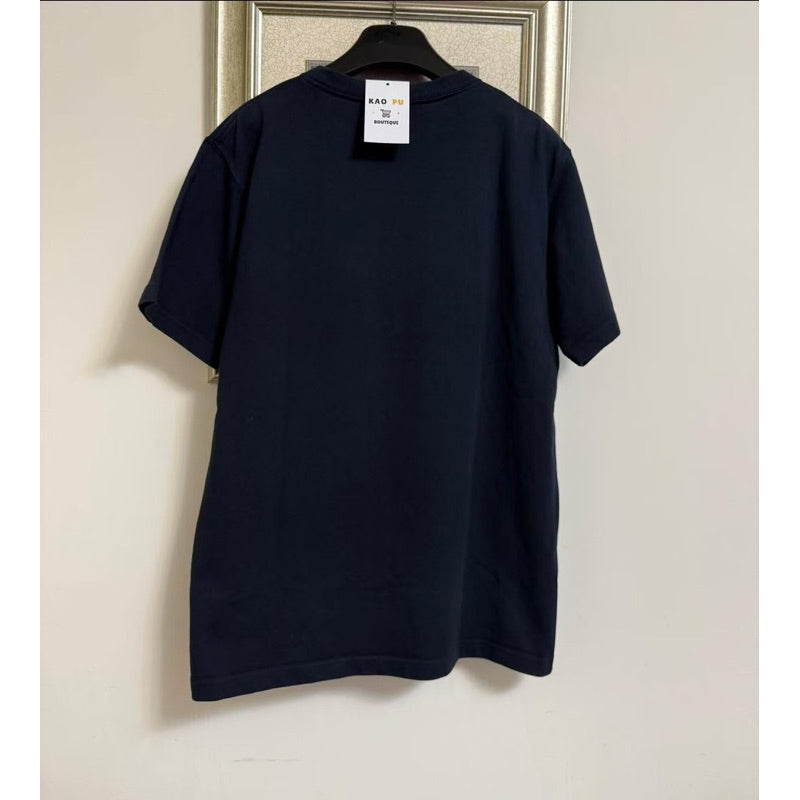 Dior藍色刺繡方牌Couture Tee