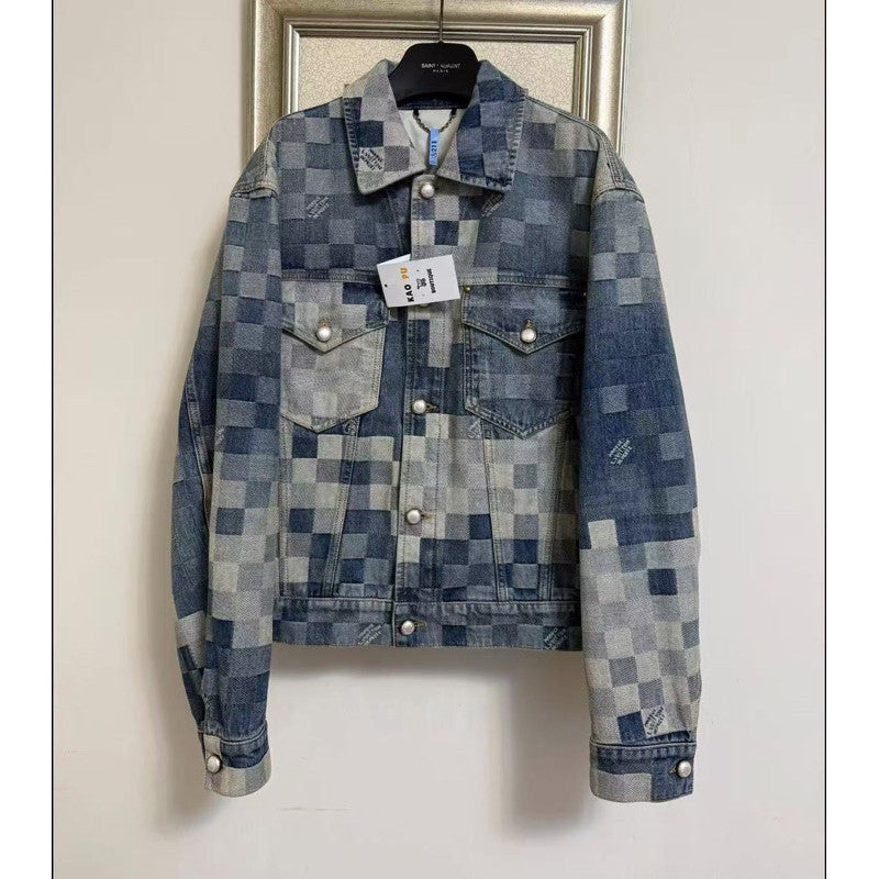 Louis Vuitton Pharrell首秀棋盤格牛仔外套