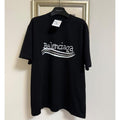 Balenciaga 黑色塗鴉可樂Logo Tee