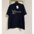 Louis Vuitton 藍色亮片Lovers Logo Tee