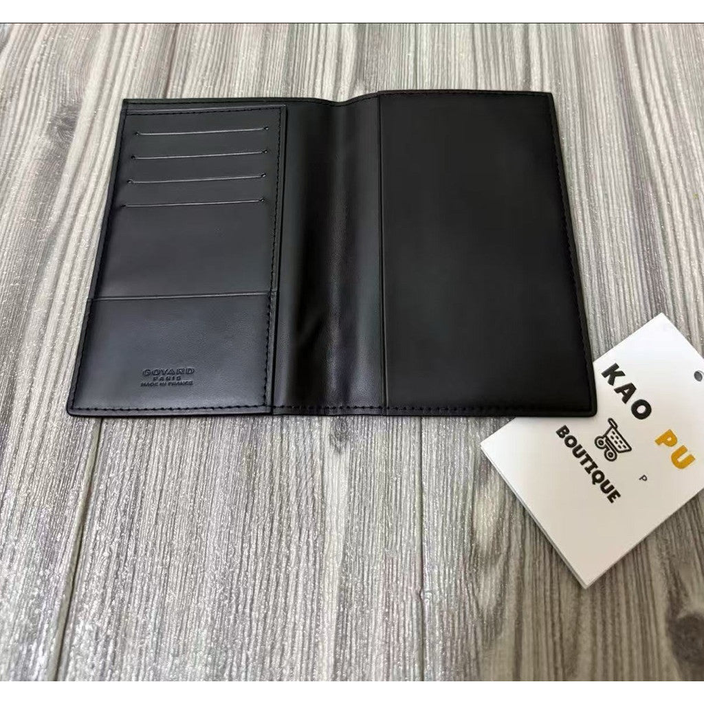 Goyard 黑棕色對折護照夾