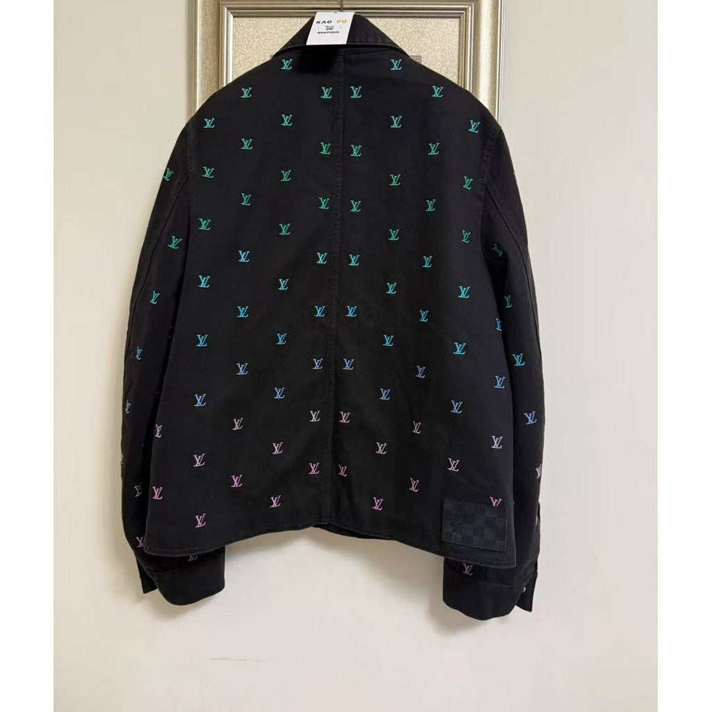Louis Vuitton 刺繡漸層滿版布勞森外套
