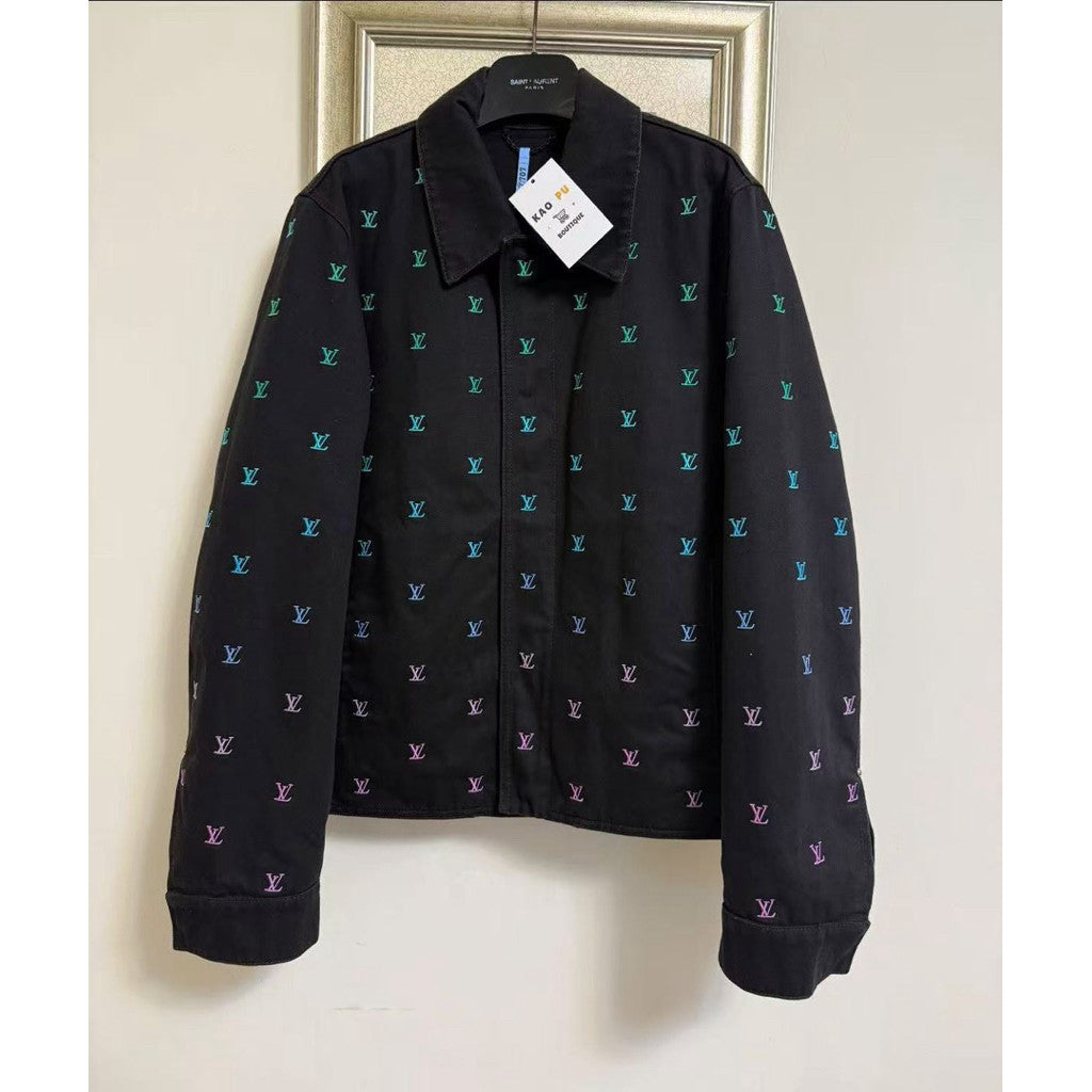 Louis Vuitton 刺繡漸層滿版布勞森外套