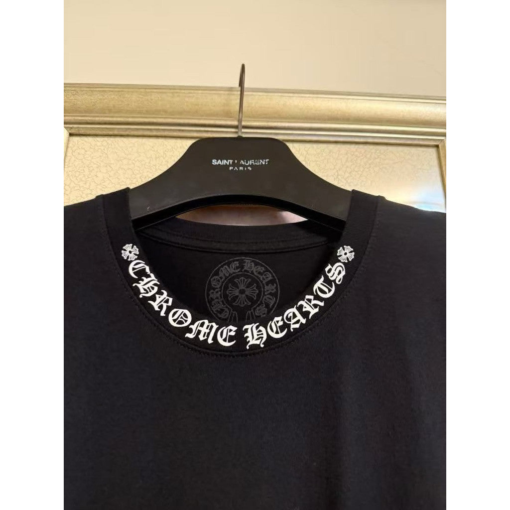 Chrome Hearts黑色領口梵文Tee