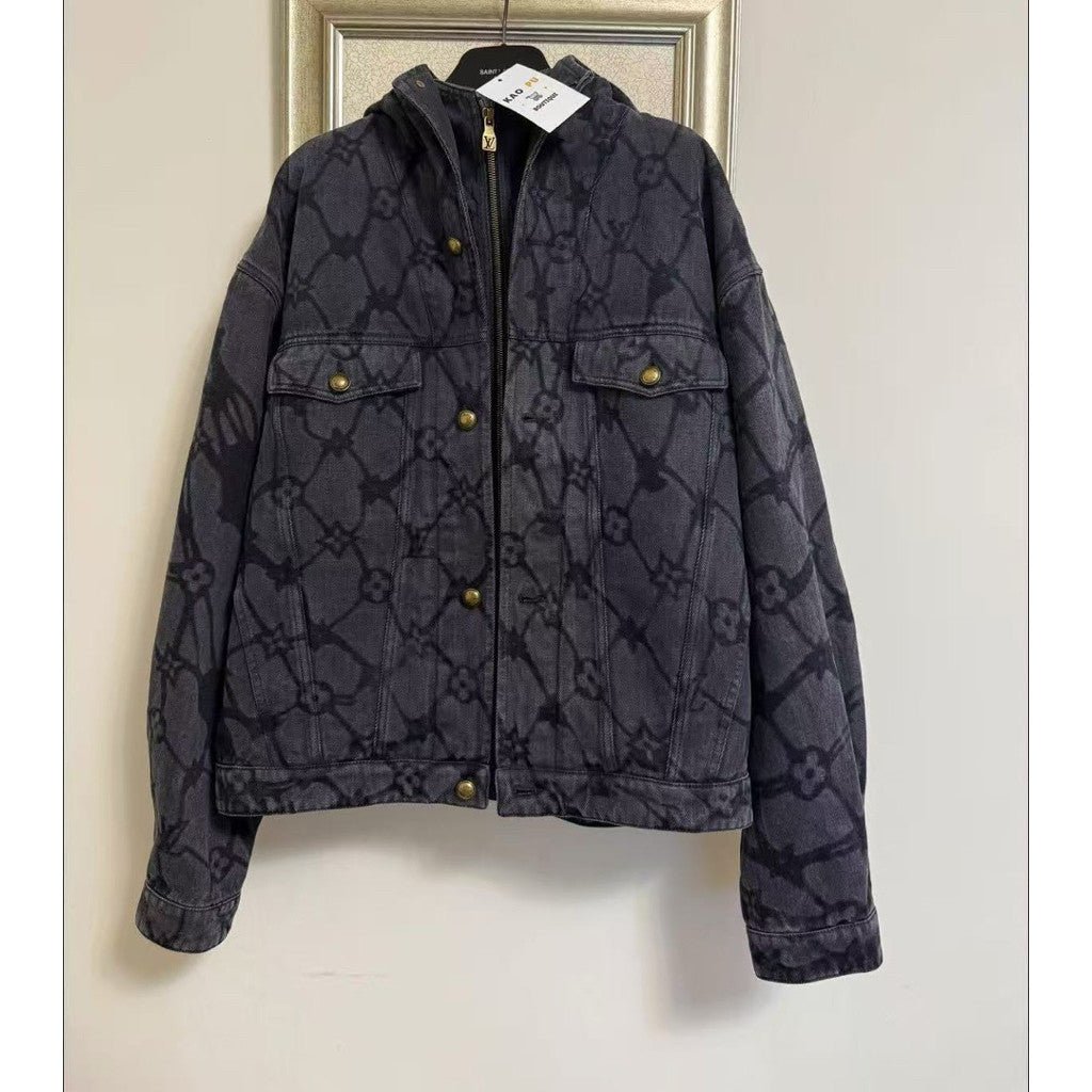 Louis Vuitton 老花牛仔連帽外套