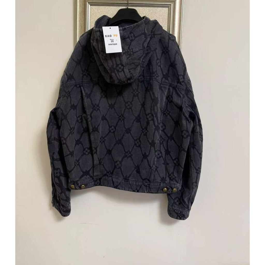 Louis Vuitton 老花牛仔連帽外套