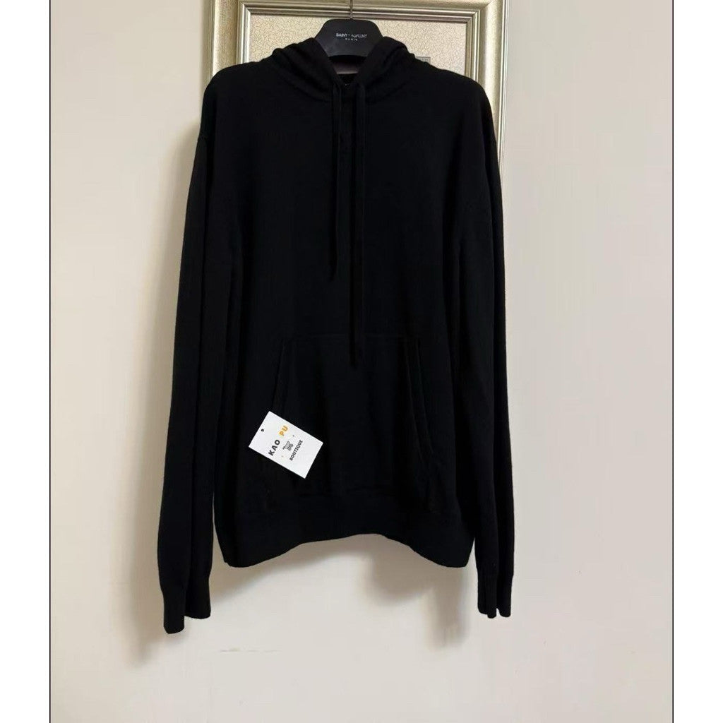Louis Vuitton 黑色立體Cahmere Logo Hoodie