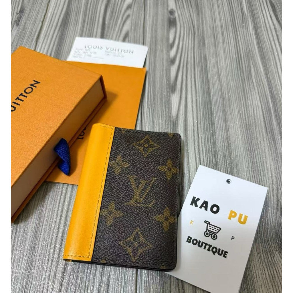 Louis Vuitton 對折拼接老花卡夾
