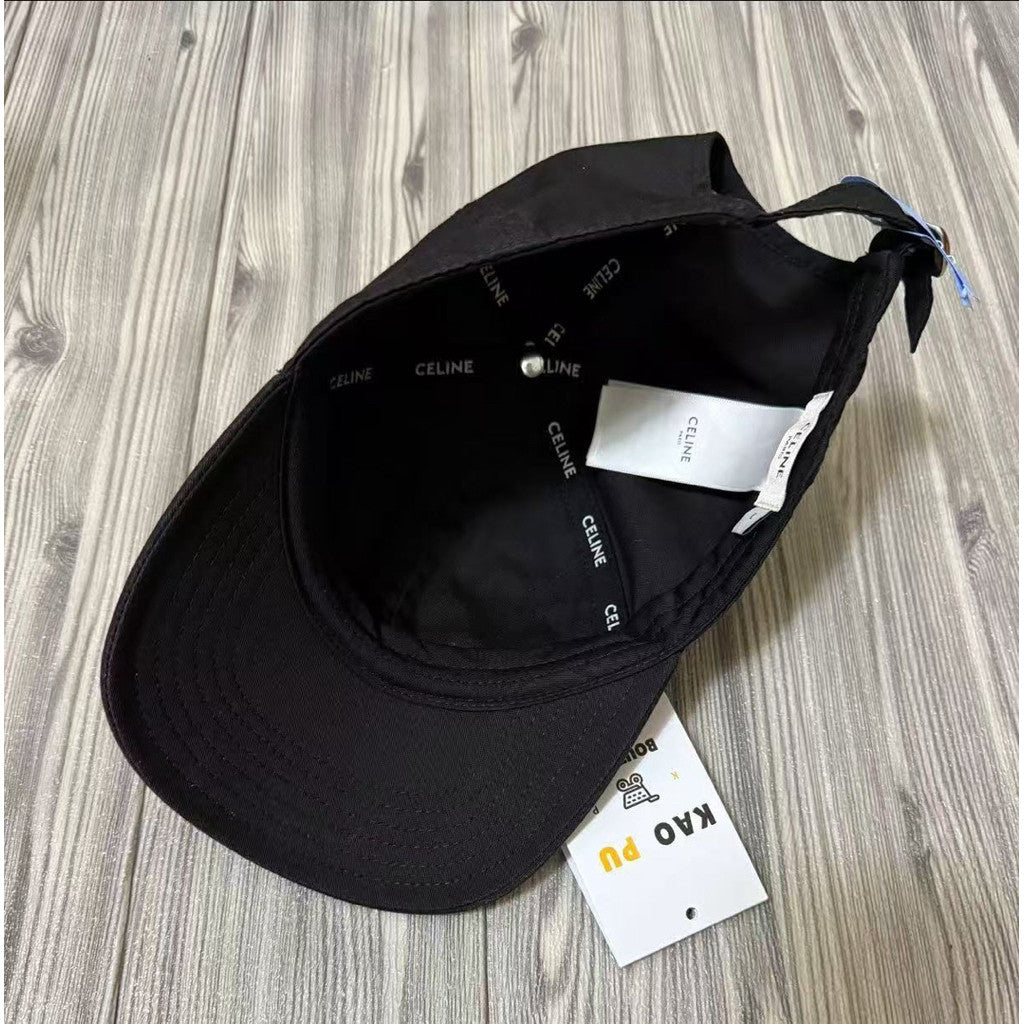 Celine 刺繡Logo Dad Hat銀扣