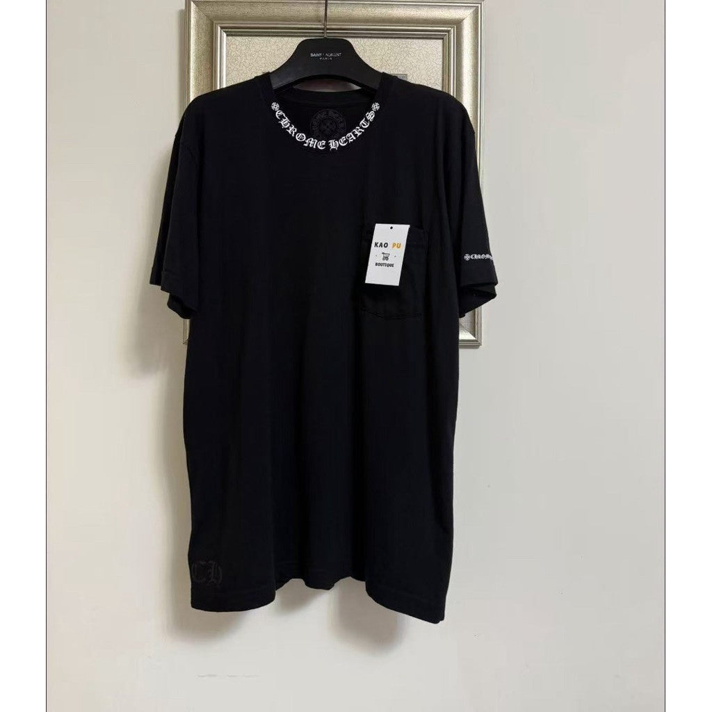 Chrome Hearts黑色領口梵文Tee